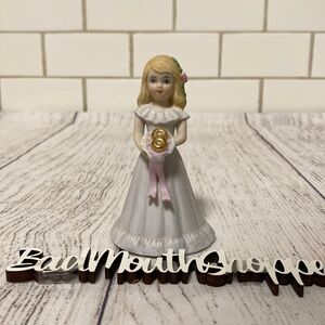 Vintage Enesco Growing Up Birthday Girls Porcelain Figurine - Blonde, 8